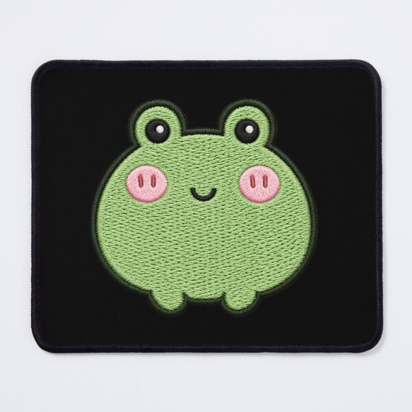 Item preview, Super Cute Kawaii Frog Embroidery Patch Style | Chibi Pastel Frog Aesthetic | Cute Animal Sticker & T-Shirt Design designed and sold by ColorSplash123.