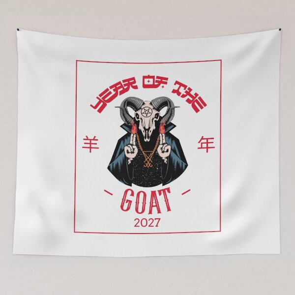 Item preview, Year Of The Goat Chinese Zodiac Chinese New Year 2027 羊年 designed and sold by GraTEEtude.