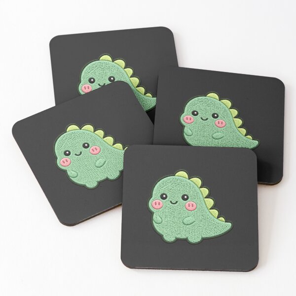Item preview, Super Cute Kawaii Dinosaur Embroidery Patch Style | Chibi Pastel Dino Aesthetic | Cute Animal Sticker & T-Shirt Design designed and sold by ColorSplash123.
