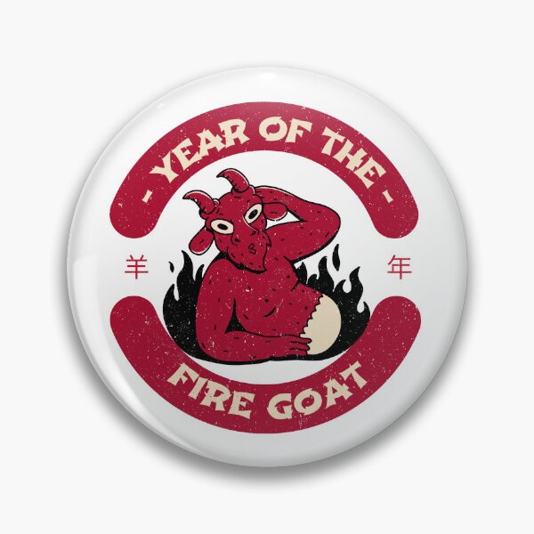 Item preview, Year Of The Fire Goat Chinese Zodiac Chinese New Year 2027 羊年 designed and sold by GraTEEtude.