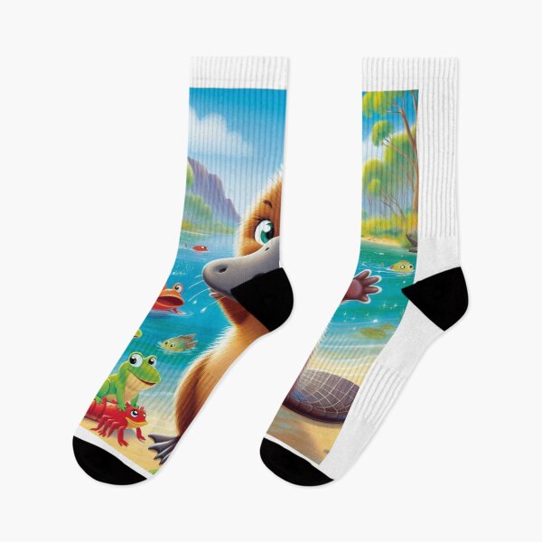 Item preview, Cheerful Platypus by the River designed and sold by Vivid Trace.