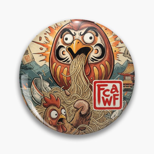 Item preview, F-CAW-F Ramen Chicken - Funny Japanese Daruma Art designed and sold by Bongocomic.