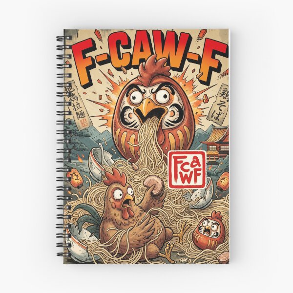Item preview, F-CAW-F Ramen Chicken - Funny Japanese Daruma Art designed and sold by Bongocomic.