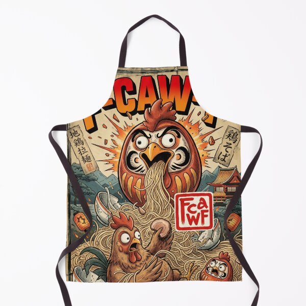 Item preview, F-CAW-F Ramen Chicken - Funny Japanese Daruma Art designed and sold by Bongocomic.
