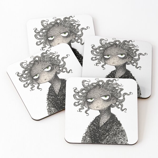 Item preview, Moody Scribble Character with Messy Hair designed and sold by Rangmanch.