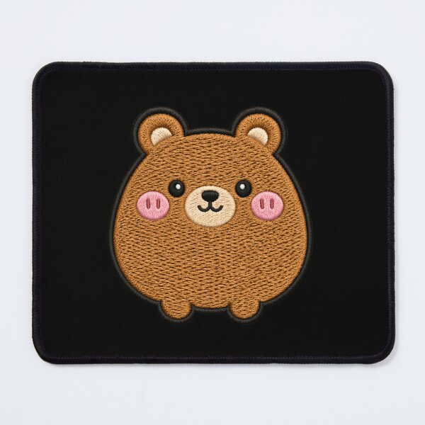 Item preview, Super Cute Kawaii Bear Embroidery Patch Style | Chibi Pastel Teddy Bear Aesthetic | Cute Animal Sticker & T-Shirt Design designed and sold by ColorSplash123.