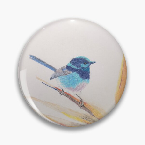 Item preview, Blue Wren on Bird of paradise flower designed and sold by Sandra Johnston.