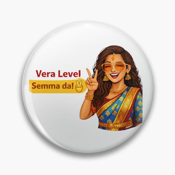 Item preview, Vera Level Semma Da !✌️Funny Tamil Sticker | Indian Swag Girl Aesthetic designed and sold by KS Cosmic Journeys.