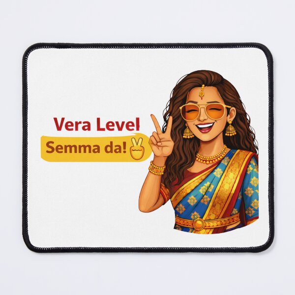 Item preview, Vera Level Semma Da !✌️Funny Tamil Sticker | Indian Swag Girl Aesthetic designed and sold by KS Cosmic Journeys.