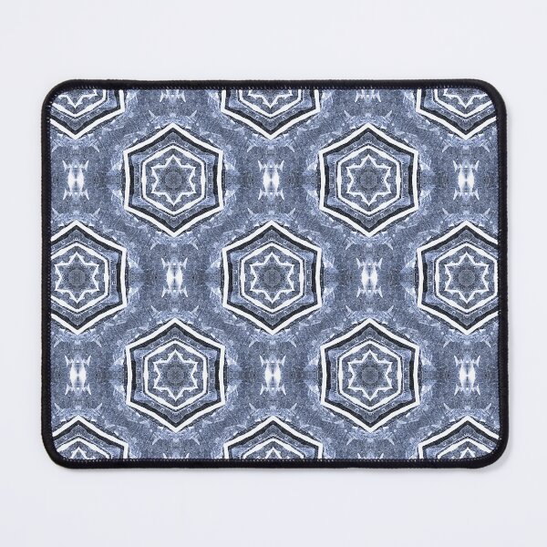 Item preview, White Hexagon Geometric Pattern in Blue designed and sold by Artistestella.