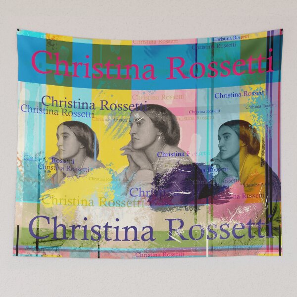 Item preview, Christina Rossetti Pop Art Poets Portrait Collage Colorful designed and sold by Mauswohn.