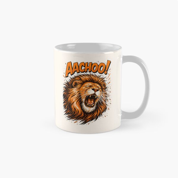 Item preview, Sneezing Lion – Funny Roaring Lion Retro 3 Color Bold Illustration designed and sold by DrizzyV.