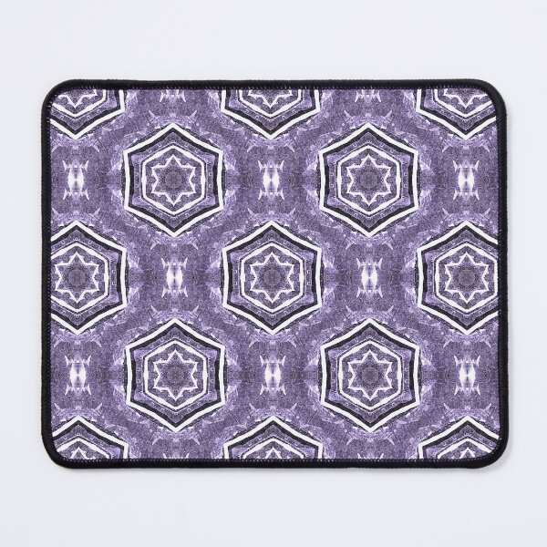 Item preview, White Hexagon Geometric Pattern in Purple designed and sold by Artistestella.