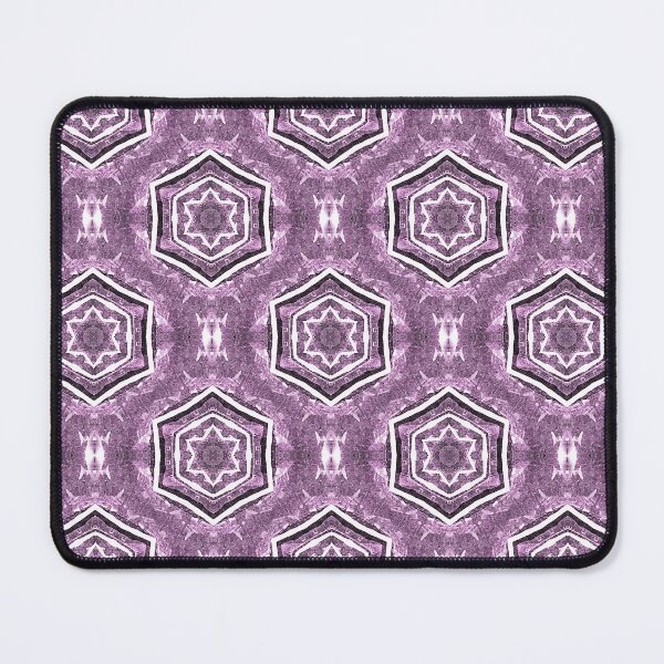 Item preview, White Hexagon Geometric Pattern in Pink designed and sold by Artistestella.