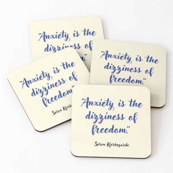 Item preview, Anxiety is the . . . Soren Kierkegaard Quotation designed and sold by CharlottePlaceArt.