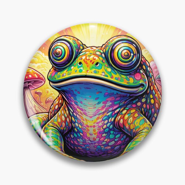 Item preview, Psychedelic Toad – Trippy Frog Mushroom Fantasy Illustration designed and sold by DrizzyV.