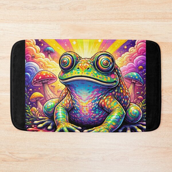 Item preview, Psychedelic Toad – Trippy Frog Mushroom Fantasy Illustration designed and sold by DrizzyV.