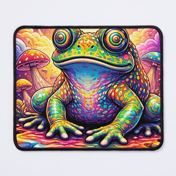 Item preview, Psychedelic Toad – Trippy Frog Mushroom Fantasy Illustration designed and sold by DrizzyV.