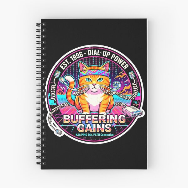 Item preview, Buffering Gains Dial-Up Cat designed and sold by Oommen Studio .