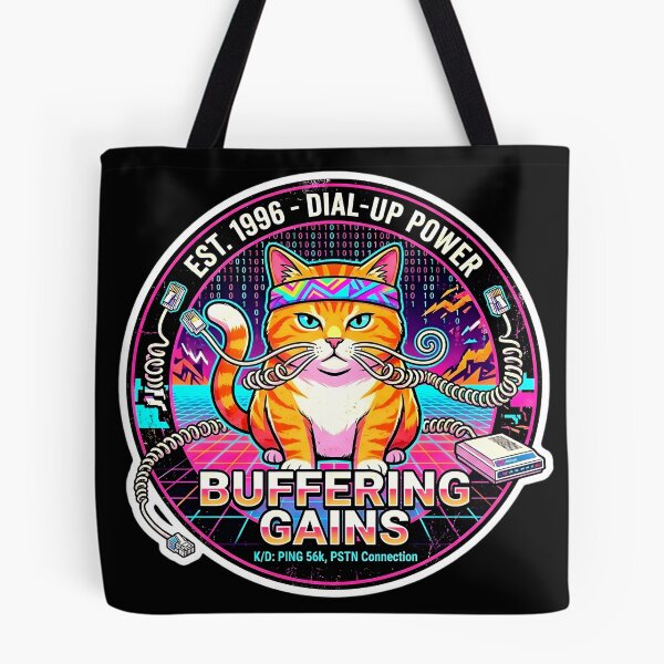 Item preview, Buffering Gains Dial-Up Cat designed and sold by Oommen Studio .