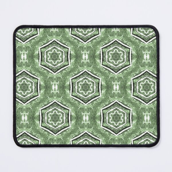 Item preview, White Hexagon Geometric Pattern in Green designed and sold by Artistestella.