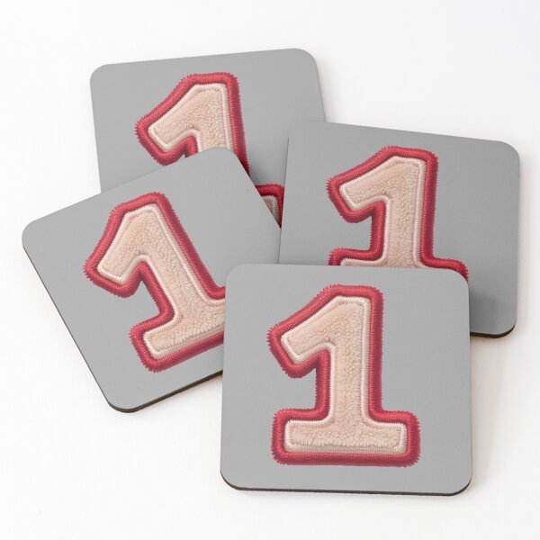 Item preview, Number 1 Red Varsity Patch - Urban Achievement 3D Art designed and sold by Urban-InkStudio.
