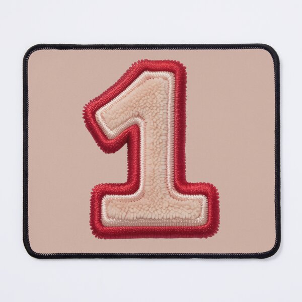 Item preview, Número 1 Parche Varsity Rojo - Arte 3D de Logro Urbano designed and sold by Urban-InkStudio.