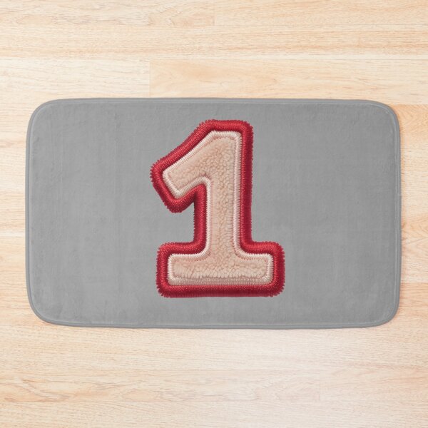 Item preview, Number 1 Red Varsity Patch - Urban Achievement 3D Art designed and sold by Urban-InkStudio.