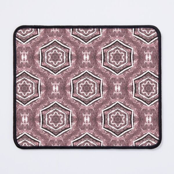 Item preview, White Hexagon Geometric Pattern in Burgundy designed and sold by Artistestella.