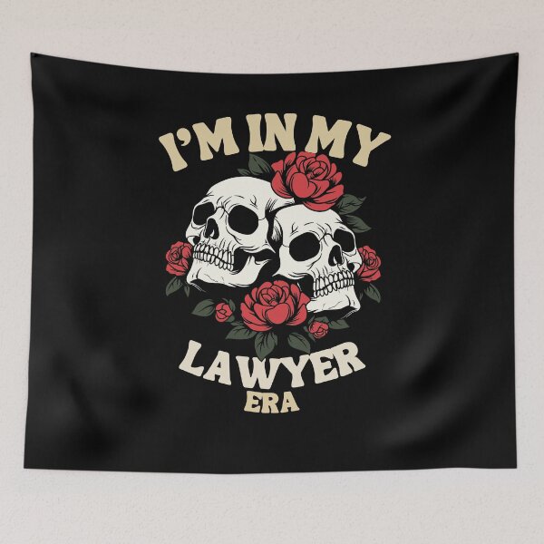 Item preview, I'm in my lawyer era Skulls and Flowers Classic Funny T-Shirt designed and sold by OldSkullDesigns.