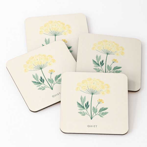 Item preview, Dill Flower Quiet – Minimal Botanical Illustration with Calm Typography designed and sold by BobaBunny76.