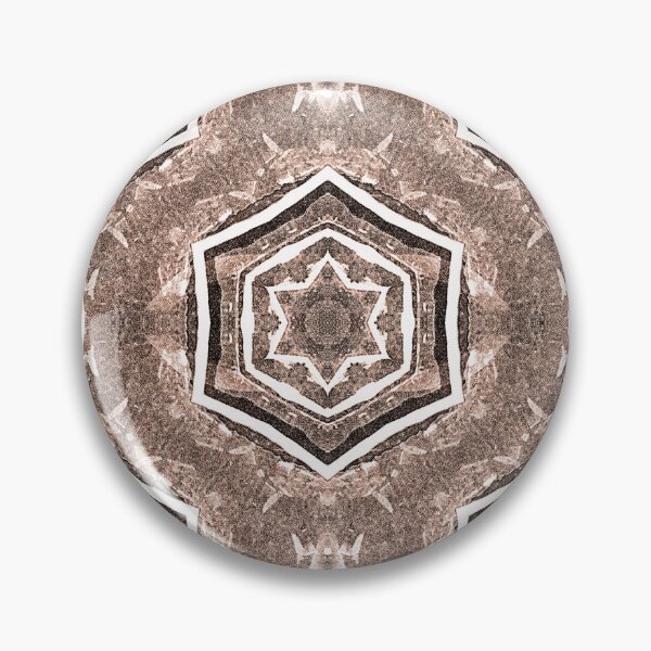 Item preview, White Hexagon Geometric Pattern in Brown designed and sold by Artistestella.