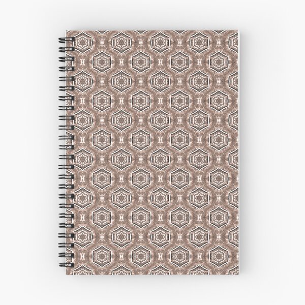 Item preview, White Hexagon Geometric Pattern in Brown designed and sold by Artistestella.
