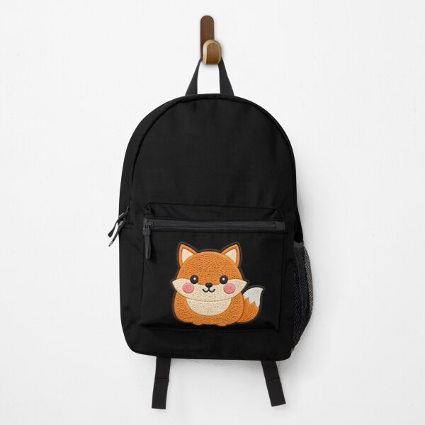 Item preview, Super Cute Kawaii Fox Embroidery Patch Style | Chibi Pastel Orange Fox Aesthetic | Cute Animal Sticker & T-Shirt Design designed and sold by ColorSplash123.