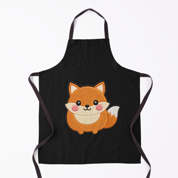 Item preview, Super Cute Kawaii Fox Embroidery Patch Style | Chibi Pastel Orange Fox Aesthetic | Cute Animal Sticker & T-Shirt Design designed and sold by ColorSplash123.