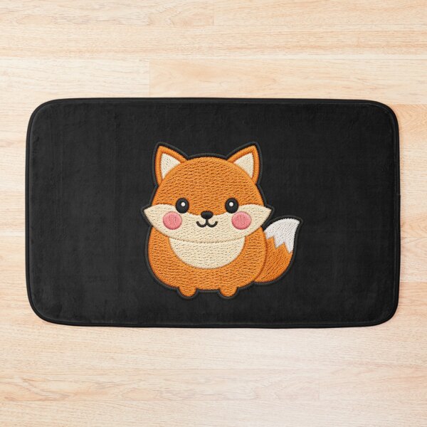 Item preview, Super Cute Kawaii Fox Embroidery Patch Style | Chibi Pastel Orange Fox Aesthetic | Cute Animal Sticker & T-Shirt Design designed and sold by ColorSplash123.