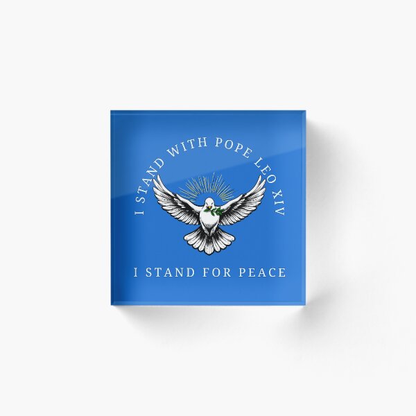 Item preview, I Stand With Pope Leo XIV, I Stand For Peace designed and sold by Kate Miller Illustrator.