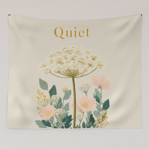 Item preview,   Dill Flower Quiet – Minimal Botanical Illustration with Calm Typography designed and sold by BobaBunny76.
