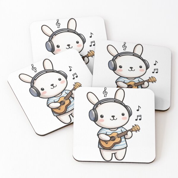 Item preview, Eunto Music Bunny Cute Guitar Playing Rabbit artist designed and sold by Orangeman52.
