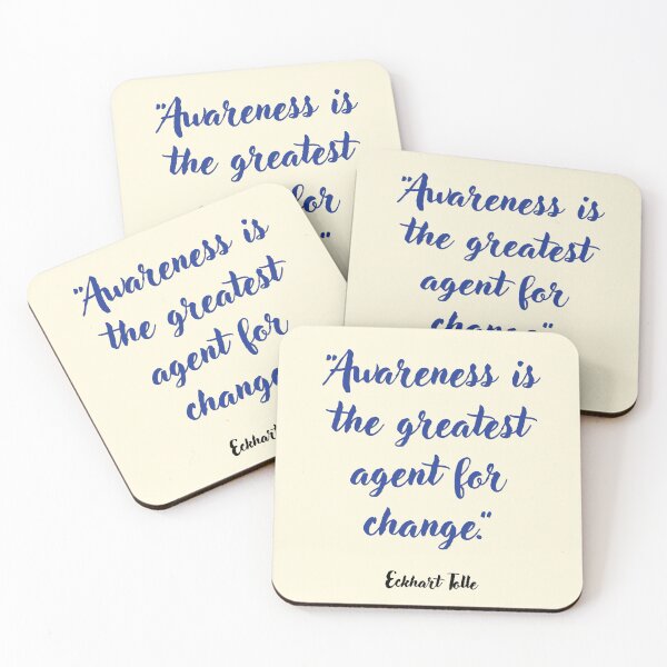 Item preview, Awareness is the greatest . . . Eckhart Tolle Quotation designed and sold by CharlottePlaceArt.