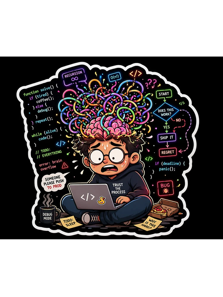 Thumbnail 4 of 4, Samsung Galaxy Phone Case, Brain Overflow: Debugging My Existence designed and sold by CodingPrintHub.