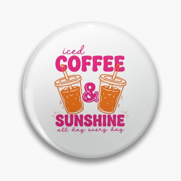 Item preview, Iced Coffee and Sunshine All Day Every Day T-Shirt | Retro Summer Vibes | Cute Coffee Lover Gift designed and sold by Shivartdesign36.