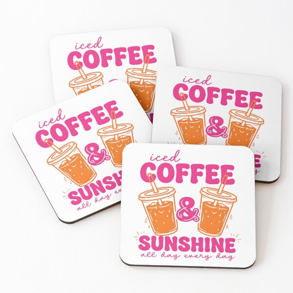 Item preview, Iced Coffee and Sunshine All Day Every Day T-Shirt | Retro Summer Vibes | Cute Coffee Lover Gift designed and sold by Shivartdesign36.