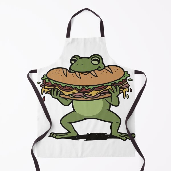 Item preview, Funny Frog Eating Giant Subway Sandwich designed and sold by Floomart.