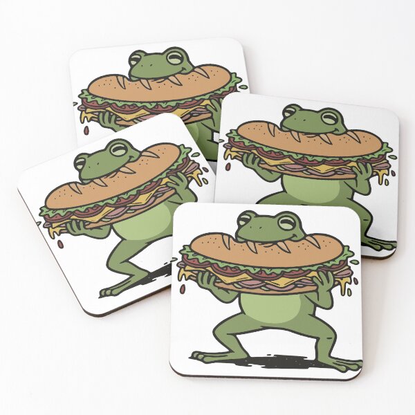 Item preview, Funny Frog Eating Giant Subway Sandwich designed and sold by Floomart.
