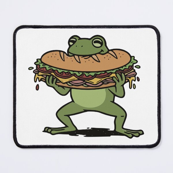 Item preview, Funny Frog Eating Giant Subway Sandwich designed and sold by Floomart.