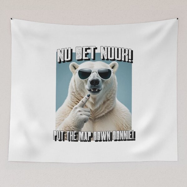 Item preview, Nu Det Nuuk! Put The Map Down Donnie! Greenland Not For Sale To Trump Polar Bear In Sunglasses designed and sold by GraTEEtude.
