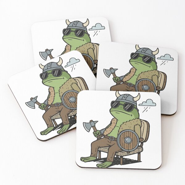Item preview, Cool Viking Frog Warrior with Axe and Shield designed and sold by Floomart.