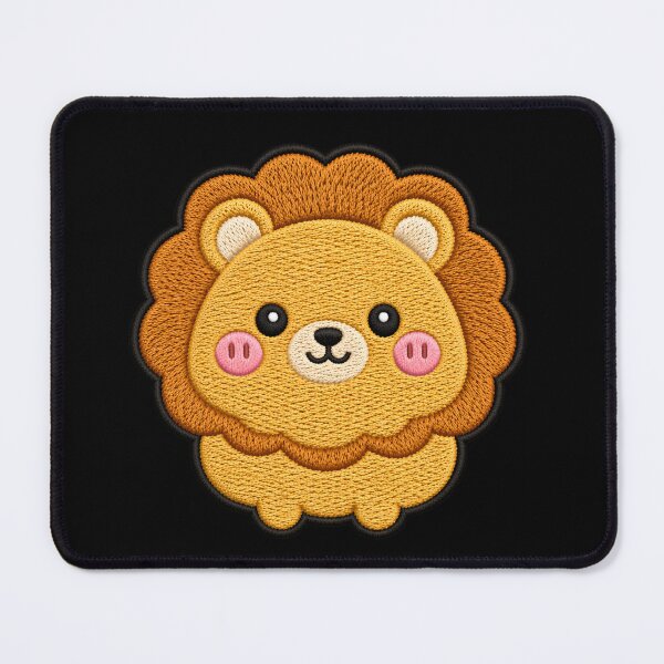 Item preview, Super Cute Kawaii Lion Embroidery Patch Style | Chibi Pastel Golden Lion Aesthetic | Cute Animal Sticker & T-Shirt Design designed and sold by ColorSplash123.