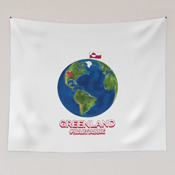 Item preview, No Way Donnie Greenland Not Yours To Claim Freedom And Sovereignty Greenland Flag designed and sold by GraTEEtude.